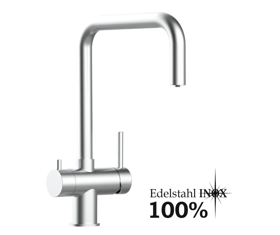 3-Wege-Edelstahl-Armatur - N-Auslauf