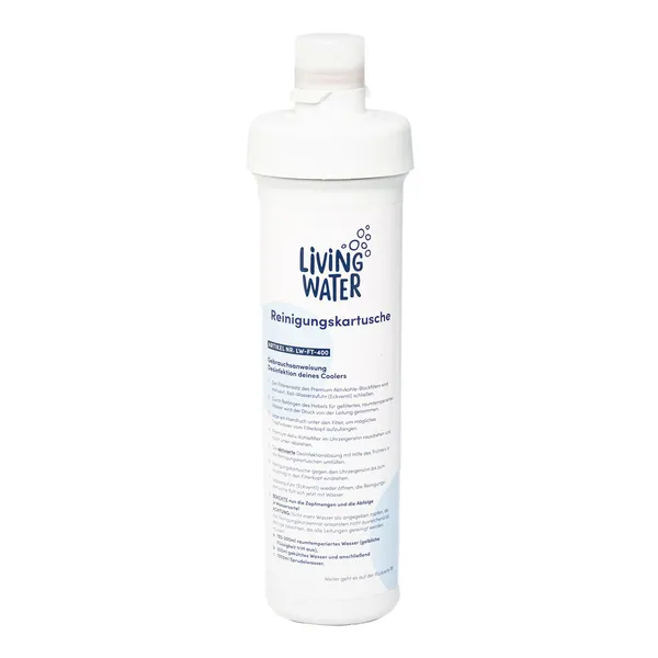Reinigungs- und Wasserfilterkartusche für Wasserspender von Living Water.