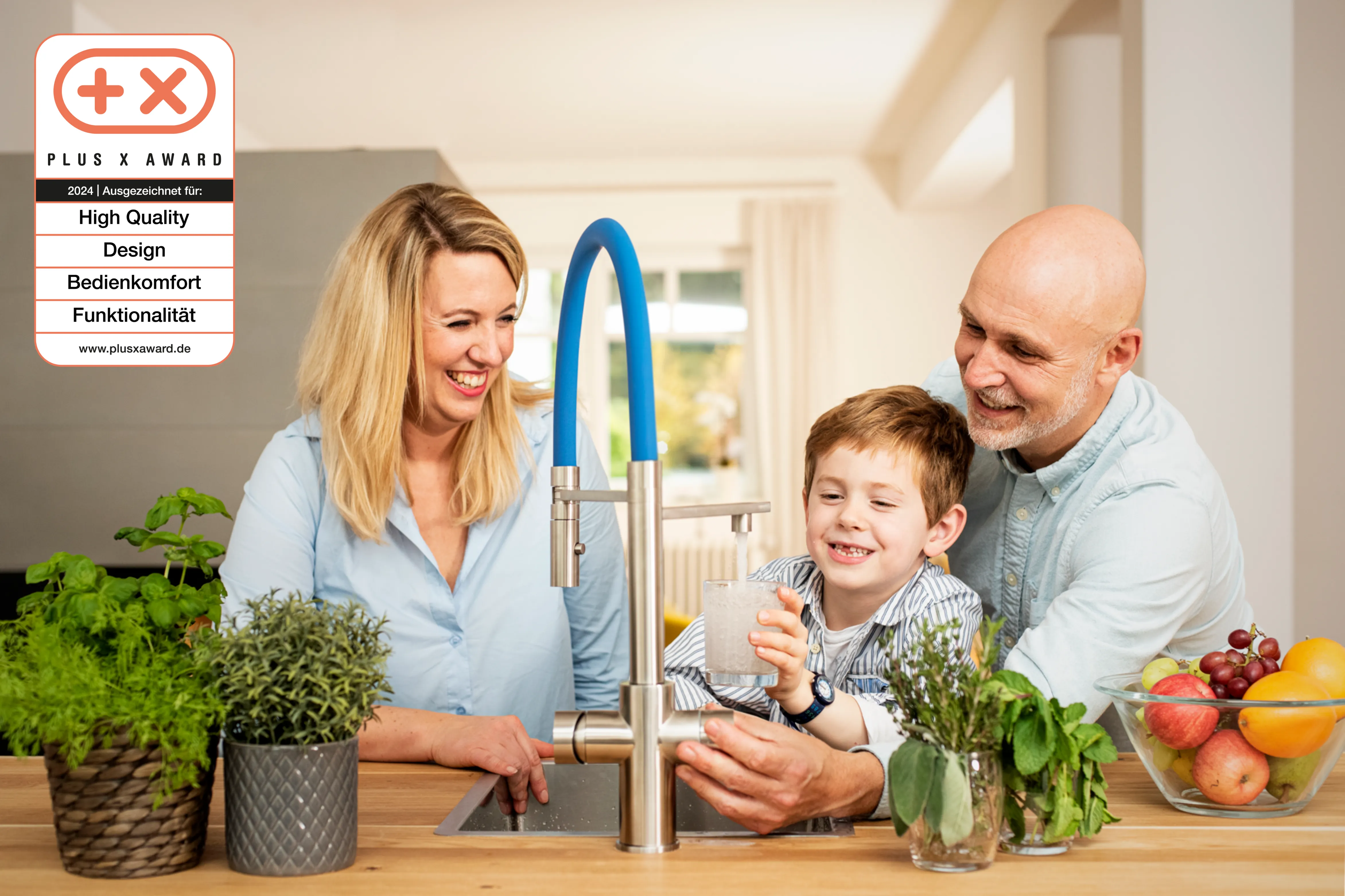 Living Water Ausgezeichnet mit PLUS X AWARD, LivingTap Pro Auszeichnung, Living Water Auszeichnung