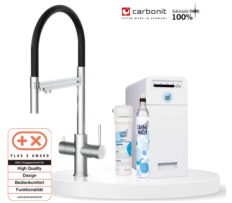 LivingTap Pro Wasserhahn mit Kohlensäure und Sprudelwasser von Living Water