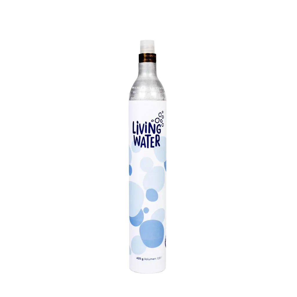 Living Water Kohlensäure Flasche für Wasserhahn mit Kohlensäure, Sprudel Wasserhahn CO2 Flasche
